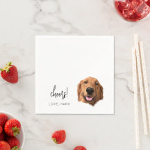 Personnalisé Chien Mariage Cocktail Napkins Chefs