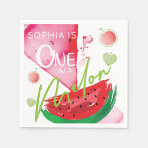 Serviette En Papier Personnalisé dans un Melon Anniversaire