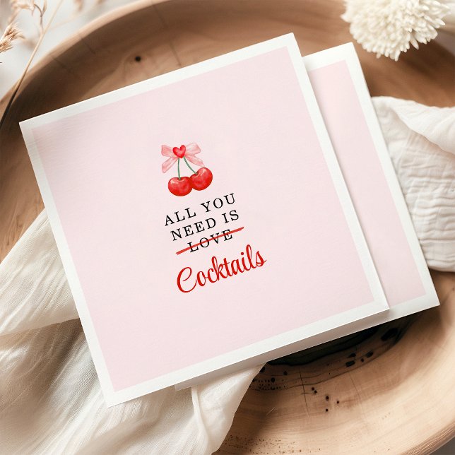 Serviette En Papier Personnalisé Happy Galentine's Day Party (Créateur téléchargé)