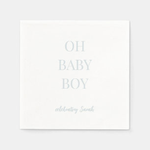 Serviette En Papier Personnalisé Ice Blue Oh Baby Boy Douche de bébé s
