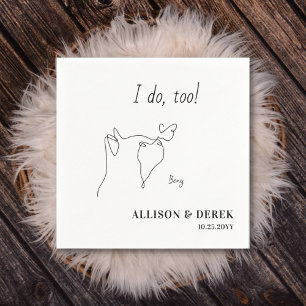 Serviette En Papier Personnalisé Nom de l'animal de compagnie Minimali