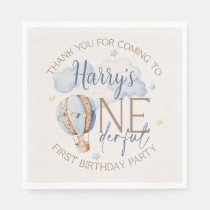 Serviette En Papier Personnalisé ONE derful 1st Birthday Party Napkins