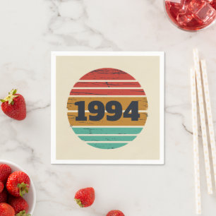 Serviette En Papier Personnalisé Trente vintage 30e anniversaire