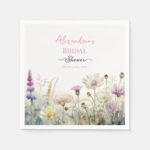 Serviette En Papier Personnaliser la Fête des mariées Fleurs sauvages