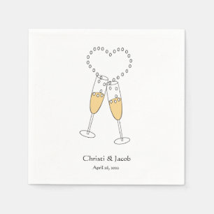 Serviette En Papier Personnaliser les serviettes de pain au champagne