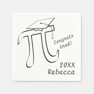 Serviette En Papier Personnaliser Math Pi Graduation Papier Napkins