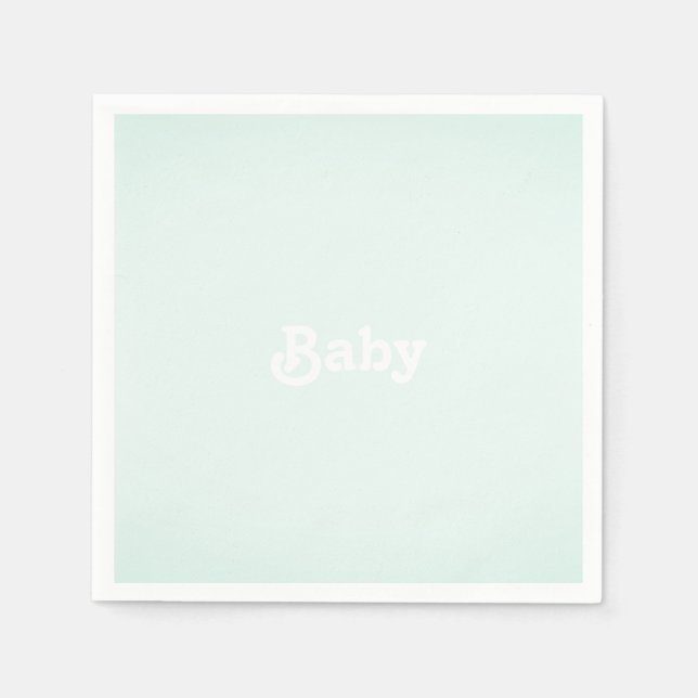 Serviette En Papier Personnaliser Nom Baby shower photo, anniversaire (Devant)