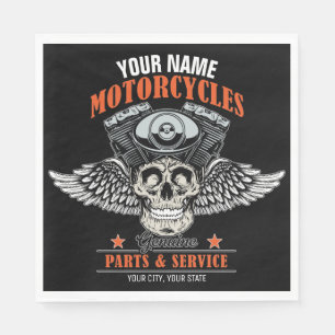 Serviette En Papier Personnalized Biker Flying