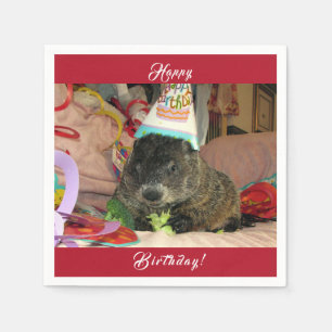 Serviette En Papier Pet Groundhog Moses Anniversaire serviettes