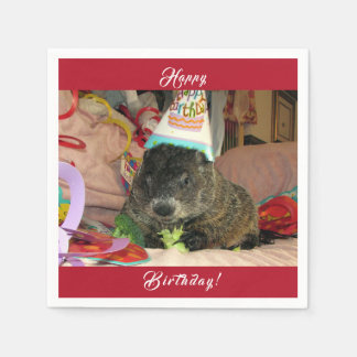 Serviette En Papier Pet Groundhog Moses Anniversaire serviettes