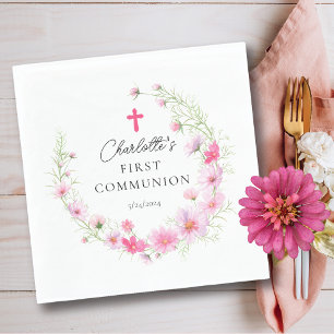 Serviette En Papier Pétales délicates Première communion