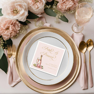 Serviette En Papier Pétales et Prosecco : Élégante Fête de Mariage Flo