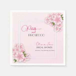 Serviette En Papier Pétales & Prosecco Arc Floral Pink Bride