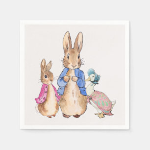 Serviette En Papier Peter le lapin Flopsy et Jemima Puddle Canard