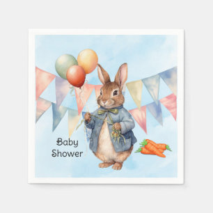 Serviette En Papier Peter Rabbit Watercolor Baby shower garçon