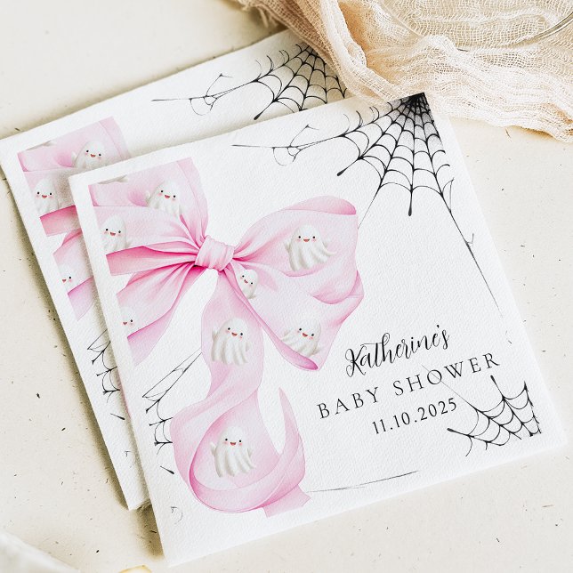 Serviette En Papier Petit Baby shower Bow PINK (Créateur téléchargé)