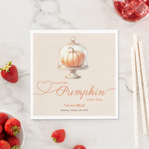 Serviette En Papier Petit Baby shower Citrouille - Automne Chic