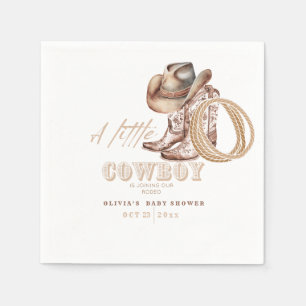 Serviette En Papier Petit Baby shower Cowboy