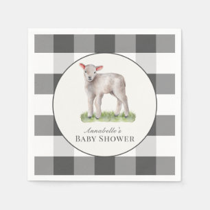 Serviette En Papier Petit Baby shower d'agneau