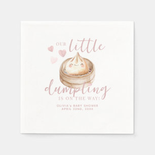 Serviette En Papier Petit Baby shower d'aquarelle rose pâle Napkin