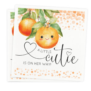 Serviette En Papier Petit Baby shower de Citrus orange Cutie