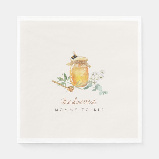 Serviette En Papier Petit Baby shower de miel doux (Devant)