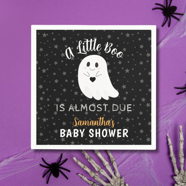 Serviette En Papier Petit Baby shower d'Halloween de fantôme de Boo (Créateur téléchargé)