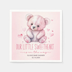 Serviette En Papier Petit Baby shower d'ours d'aquarelle doux