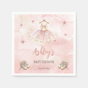 Serviette En Papier Petit Baby shower fille Ballerina Tutu rose mignon