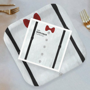 Serviette En Papier Petit Baby shower Gentleman Formel Moderne Simple