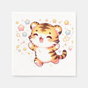 Serviette En Papier Petit Baby shower tigre