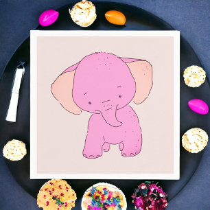 Serviette En Papier Petit bébé éléphant