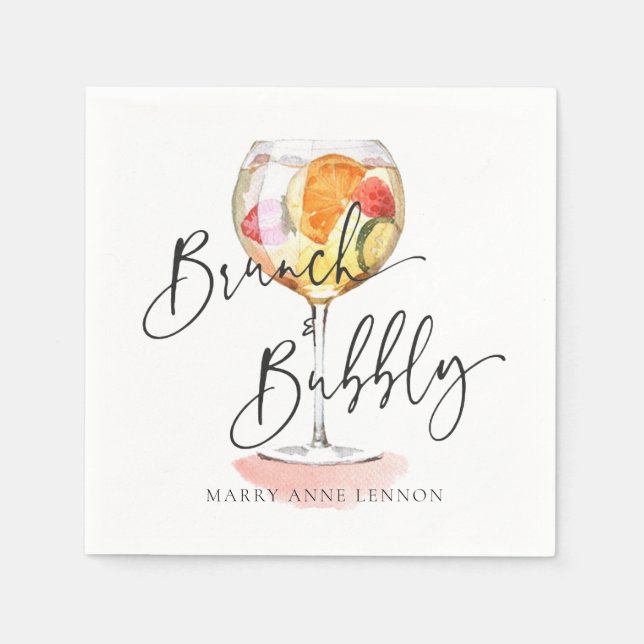 Serviette En Papier Petit Brunch nuptial Cocktail serviettes (Devant)