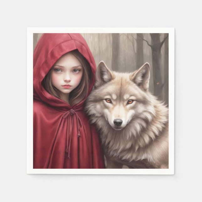 Serviette En Papier Petit Chaperon Rouge (Devant)
