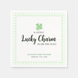 Serviette En Papier Petit Charme Chanceux   Baby shower de la Saint Pa