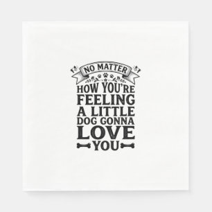 Serviette En Papier Petit Chien Amour Vous Conception de Typographie V
