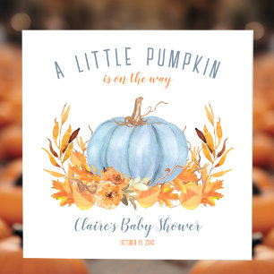Serviette En Papier Petit Citrouille Blue Fall Boy Baby shower serviet