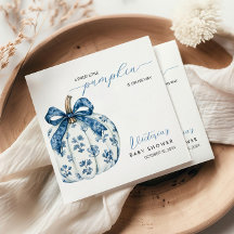 Petit Citrouille sur le chemin Boy Baby shower Blu