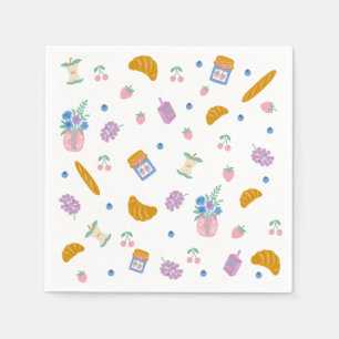 Serviette En Papier Petit-déjeuner Pastel Cute Papier Motif Napkin