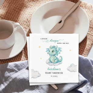 Serviette En Papier Petit Dragon en Route Baby Shower