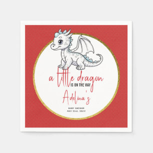 Serviette En Papier Petit Dragon Mignonne Sur Le Chemin Baby shower Ro