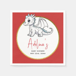 Serviette En Papier Petit Dragon Sur Le Chemin De Mignons Baby showers