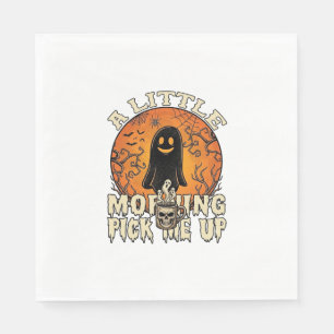 Serviette En Papier Petit fantôme de crâne d'Halloween pour se réveill