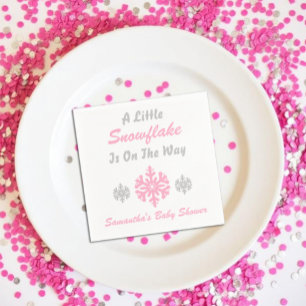Serviette En Papier Petit flocon de neige en route