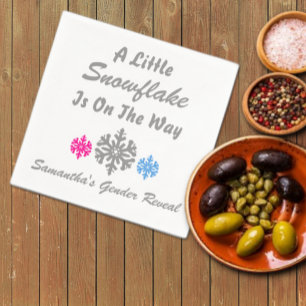 Serviette En Papier Petit Flocon Sur Le Chemin