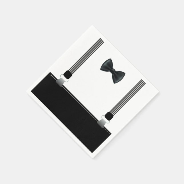 Serviette En Papier Petit Man Bow Cravate à thème de fête Naples (Coin)