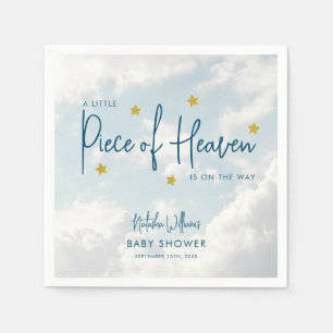 Serviette En Papier Petit morceau de ciel Baby shower bleu ciel
