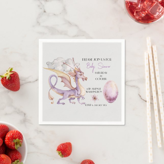 Serviette En Papier Petit oeuf de dragon mignon Papier Napkin (En situation)