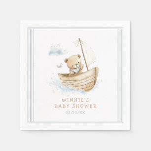 Serviette En Papier Petit Ours Marin Bébé Fête Prénatale