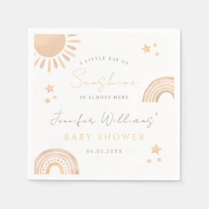 Serviette En Papier Petit rayon Sunshine arc-en-ciel baby shower de bo